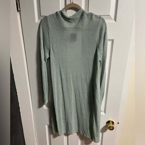 J.Jill Linen Blend Duster Cardigan in Seafoam Mint Color - Picture 4 of 6